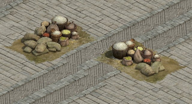 wangcheng stall - rice stalls Modelo 3D .c4d .max .obj .3ds .fbx .stl .blend 