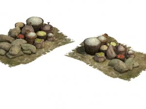wangcheng stall - rice stalls 3D Model