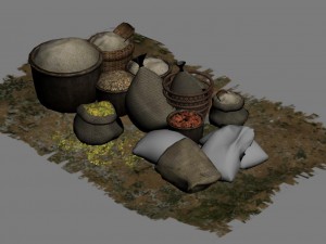 wangcheng stall - rice stalls Modelo 3D