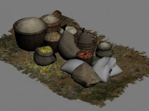 wangcheng stall - rice stalls 3D Model