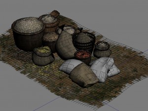 wangcheng stall - rice stalls Modelo 3D
