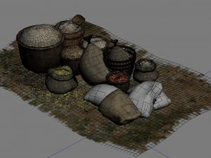 wangcheng stall - rice stalls 3D Model