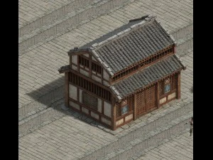 Ванчэн - обычные дома 02 3D Модель