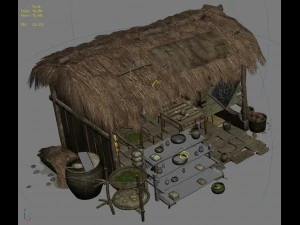 country building - drugstore 3D Model