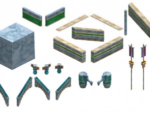 virtual days outside the hall - platform accessori 3D Model