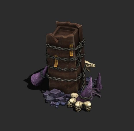 wicked grave - coffin 3D Модель .c4d .max .obj .3ds .fbx .stl .blend 