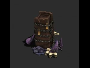 wicked grave - coffin 3D Model