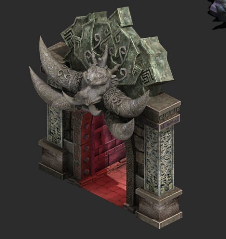 wicked grave - the door 02 3D Model .c4d .max .obj .3ds .fbx .stl .blend 