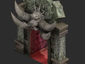 tomba malvagia - la porta 02 Modello 3D