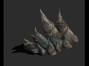 wicked graves - stone teeth 01 3D Model