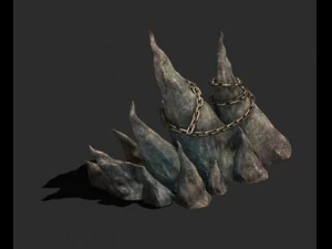 wicked graves - stone teeth 01 3D Model