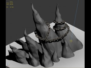 wicked graves - stone teeth 01 3D Model