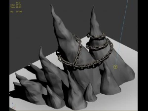 wicked graves - stone teeth 01 3D Model