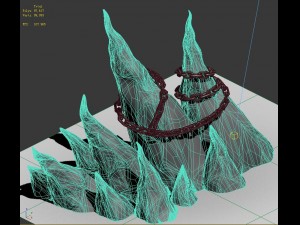 wicked graves - stone teeth 01 3D Model