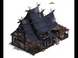 wild - broken building 3Dモデル