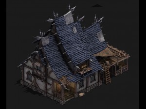 wild - broken building 3Dモデル