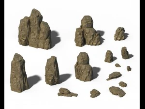 wild - steppe staircase stones 02 3D Model