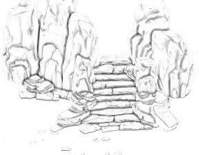 wild - steppe staircase stones 02 Modèle 3D