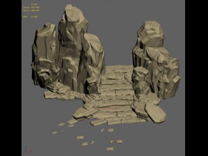 wild - steppe staircase stones 02 Modèle 3D