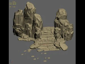 wild - steppe staircase stones 02 3D Model