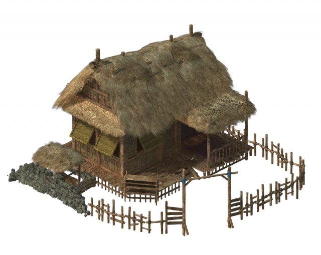 field hunter - habitat cottage 03 Modelo 3D .c4d .max .obj .3ds .fbx .stl .blend 