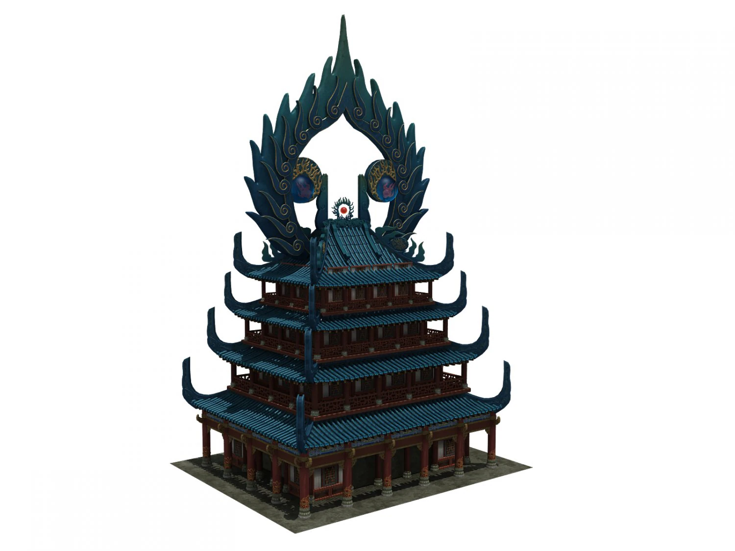game login interface - architecture 01 3D Model .c4d .max .obj .3ds .fbx .stl .blend 