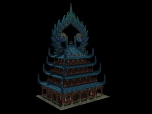 game login interface - architecture 01 3D Model