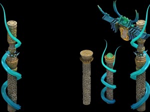 cloud city - city gate 3D Model