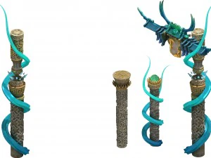cloud city - city gate 3D Model