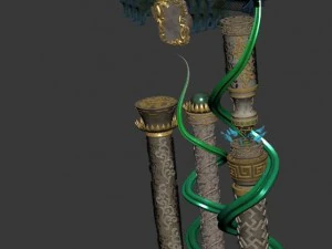 cloud city - city gate 3D Model