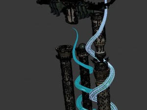 cloud city - city gate 3D Model