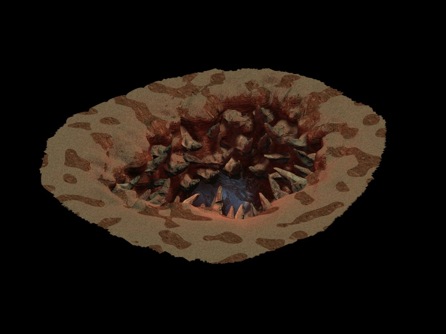 full of teeth - cave 3D Model .c4d .max .obj .3ds .fbx .stl .blend 