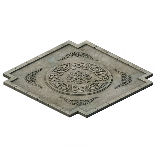 ancient chinese - flooring 3Dモデル .c4d .max .obj .3ds .fbx .stl .blend 