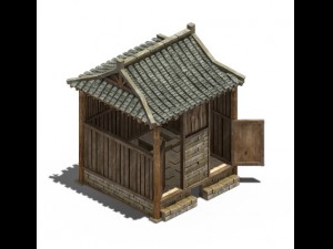 ancient chinese architecture - toilet Modelo 3D