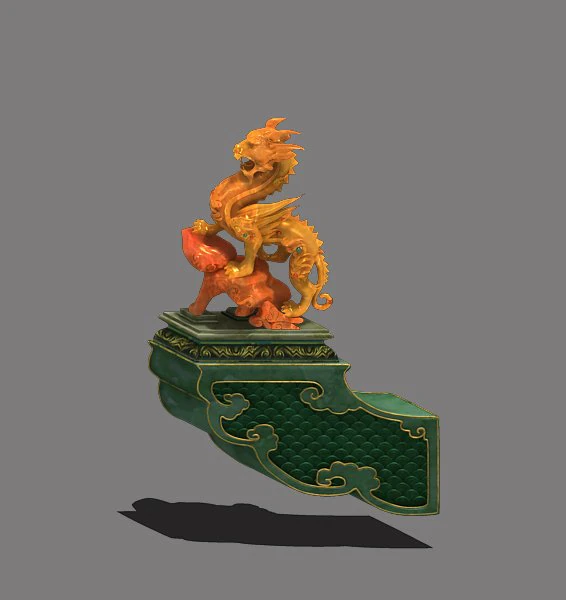 ancient chinese architecture - roof decoration acc 3D Model .c4d .max .obj .3ds .fbx .stl .blend 