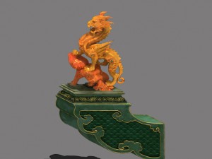 ancient chinese architecture - roof decoration acc Modello 3D