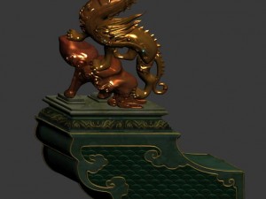 ancient chinese architecture - roof decoration acc Modelo 3D
