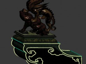 ancient chinese architecture - roof decoration acc 3D Model