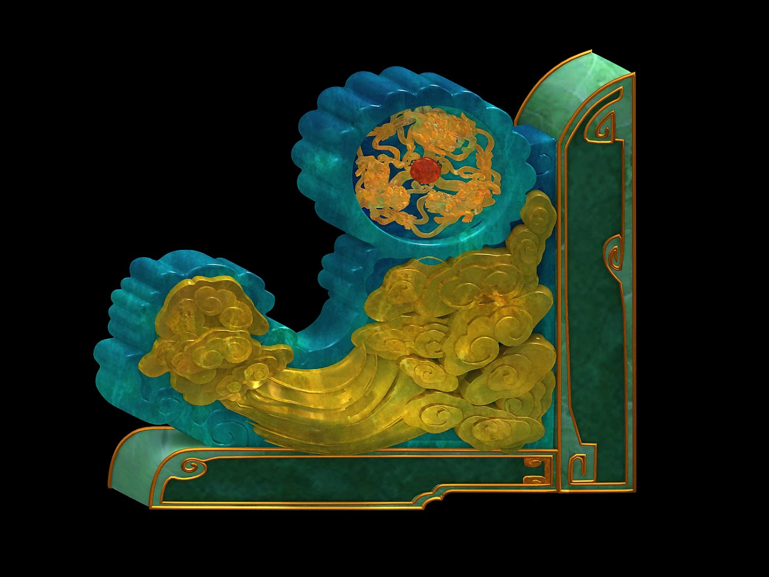 ancient chinese architecture - roof decoration acc 3D Model .c4d .max .obj .3ds .fbx .stl .blend 