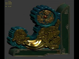 ancient chinese architecture - roof decoration acc 3D Model