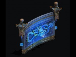 chinese ancient architecture - long wall Model 3D
