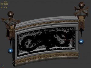 chinese ancient architecture - long wall Model 3D