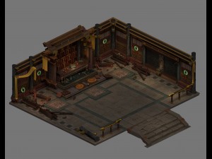 religion - han tai temple broken Modelo 3D