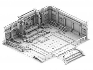 religion - han tai temple broken Modelo 3D