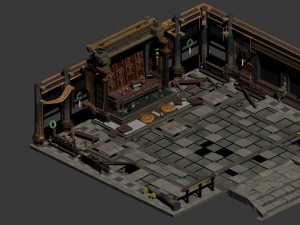 religion - han tai temple broken Modelo 3D