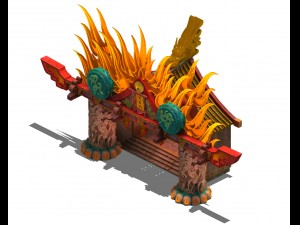 religion - fire cloud door 3D Model