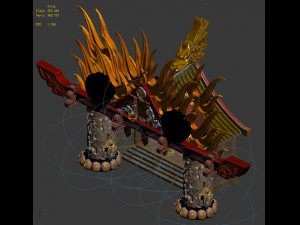 religion - fire cloud door 3D मॉडल