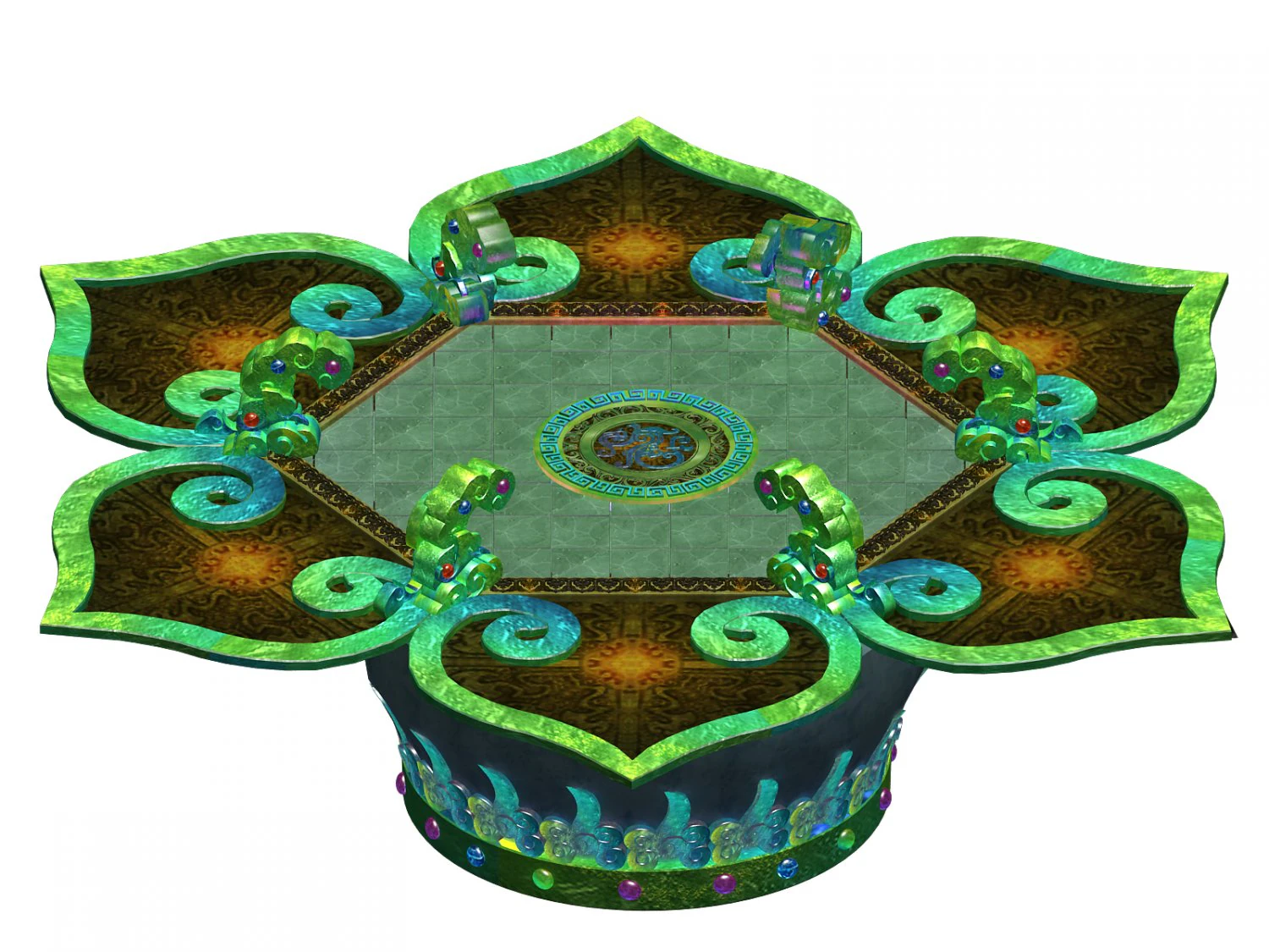 religion - altar platform 02 3D Model .c4d .max .obj .3ds .fbx .stl .blend 