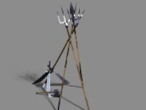 barracks - barn - cage - rack 3D Model