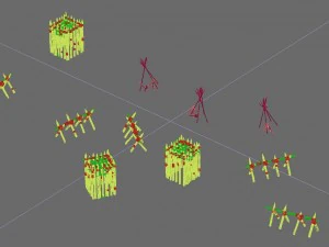 barracks - barn - cage - rack 3D Model